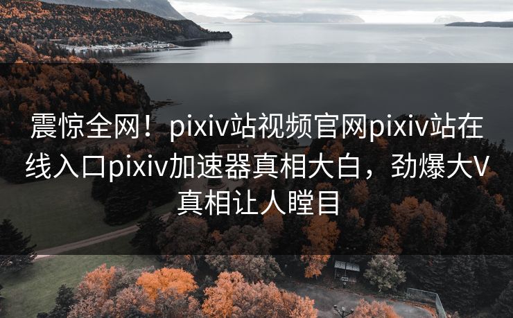 震惊全网！pixiv站视频官网pixiv站在线入口pixiv加速器真相大白，劲爆大V真相让人瞠目
