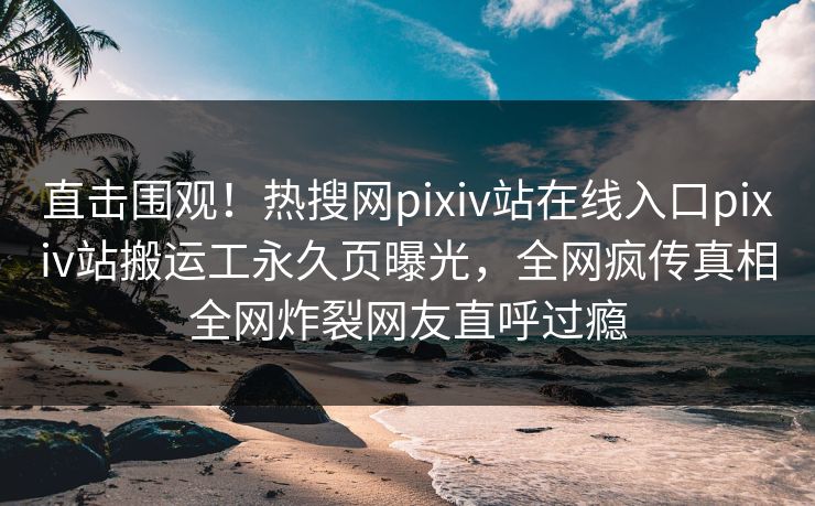 直击围观！热搜网pixiv站在线入口pixiv站搬运工永久页曝光，全网疯传真相全网炸裂网友直呼过瘾